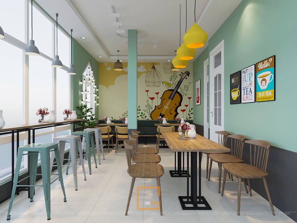thiết kế quán trà sữa